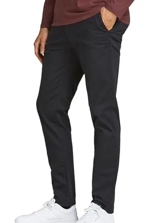 JACK & JONES Slim Fit Stoffhose Bequeme Chino Baumwolle Pants Freizeit Trousers Basic JPSTMARCO JJBOWIE, Farben: ,Größe-Hosen:W32 L32,Z - Länge L30/32/34/36/38:L32