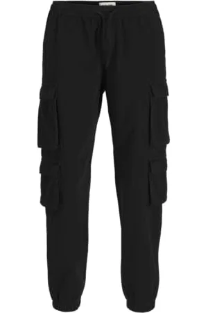 JACK & JONES JACK&JONES Herren Jpstbill Jjmulti Tapered Cargo Cargohose, Black, S