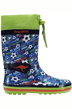 KangaROOS K-Summerrain Gummistiefel, Lime/Soccer, 23 EU