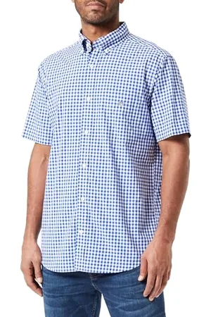 GANT Herren Reg Poplin Gingham Shirt Klassisches Hemd, , XL EU
