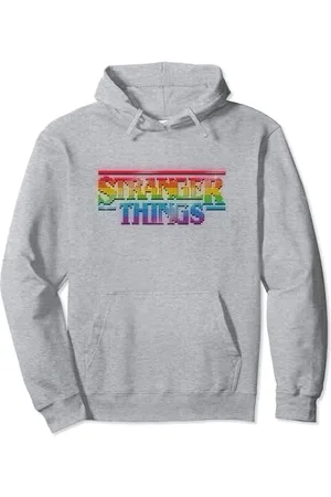 Stranger Things Logo Farbe Lichter Retro Lichter Logo Fan Art Pullover Hoodie