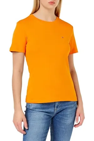 Tommy Hilfiger Damen T-Shirt Kurzarm New Slim Cody Rundhalsausschnitt, , XL