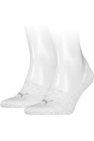 PUMA Unisex Footie Socken, Weiß, 43/46 (2er Pack)