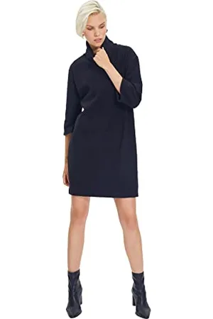 Trendyol Damen Es Thessalonisches Strickkleid Casual Dress Figurbetont, , XS