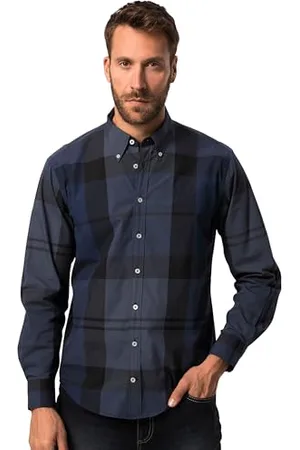JP 1880 Herren, Große Größen, Hemd, Karo, BD, MF, Light HOL, 1/1