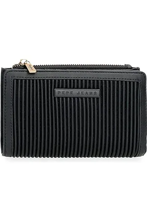 Pepe Jeans Aurora Geldbörse mit schwarzem Kartenhalter 17x10x2 cm Kunstleder