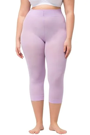 Ulla Popken Damen Strumpf-Capri, 80 den, Blickdicht Strumpfhose, , 42-44