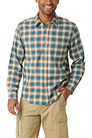Wrangler Herren Cloud Flannel Woven Shirt Hemd mit Button-Down-Kragen, , Mittel