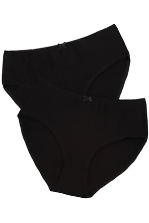 Ulla Popken Damen Slips, 2er-pack Panties, , 58-60 EU
