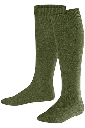 Falke Unisex Kinder Kniestrümpfe Comfort Wool K Kh Wolle Funktionsmaterial lang einfarbig 1 Paar, , 31-34