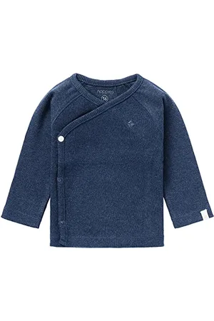 Noppies Unisex Baby U Tee Overlap LS Rib Nanyuki T-Shirt, Navy Melange-P758, 68