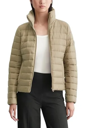 Marc O’ Polo Marc OߴPolo Damen Steppjacke mit Stehkragen wasserabweisend, Beige (Soft Mocca), 32
