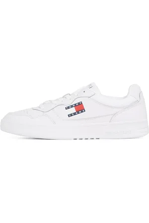 Tommy Hilfiger Herren Cupsole Sneaker Essential aus Leder, (White), 45