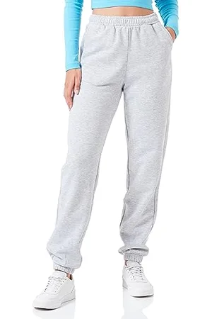 JJXX JACK & JONES Damen JXABBIE RLX HW Every Pants SWT NOOS Hose, Light Grey Melange/Print:White Logo, S