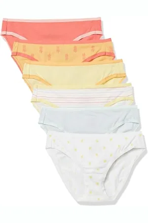 Amazon Damen Bikinihose aus Baumwolle (in Übergröße erhältlich), 6er-Pack, , 40