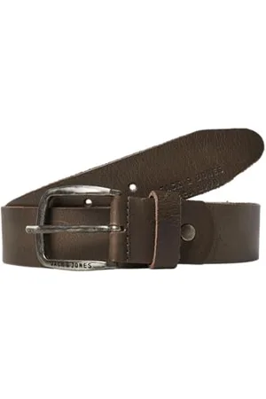 JACK & JONES Herren JACPAUL Leather Belt NOOS Gürtel, Grau , 95