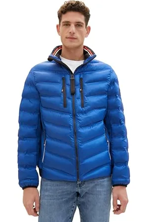 TOM TAILOR Herren Modern Hybrid Steppjacke mit abnehmbarer Kapuze, , XXL