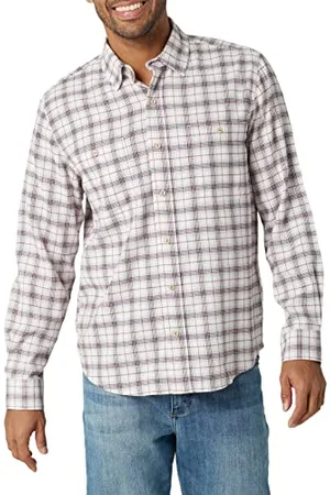 Wrangler Herren Cloud Flanellhemd Hemd mit Button-Down-Kragen, , Groß