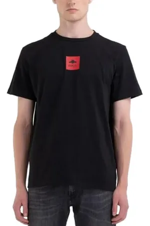 Replay Herren T-Shirt Kurzarm aus Baumwolle, (Schwarz), S