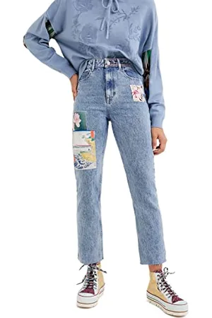 Desigual Womens Denim_LOS AN Jeans, Blue, 34