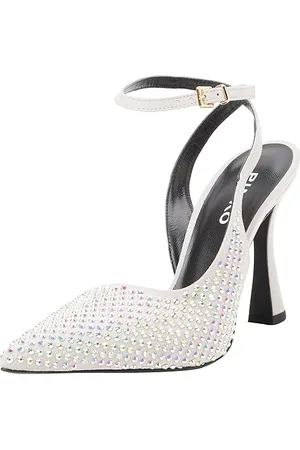 Pinko Damen Lisette Slingback Wildleder Strass Pumps, , 38 EU