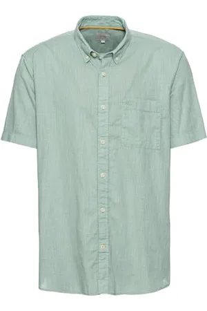 Camel Active Herren Kurzarmhemd mit feinem Streifenmuster Menswear-S