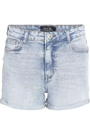 Noisy May Damen Shorts Kurze Denim Hot Pants Bermuda Jeansshorts high Waist, Farben: , Größe:XS