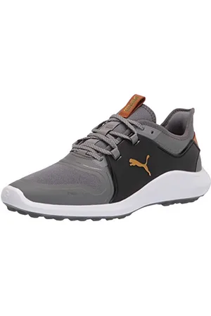PUMA Herren Ignite Fasten8 Golfschuh, Quiet Shade/Gold Black, 42 EU