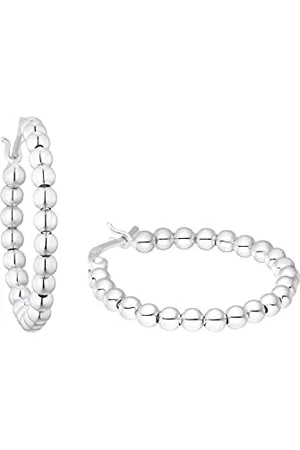 Amor Creolen 925 Sterling Damen Ohrschmuck, 2,7 cm, , Kommt in Schmuck Geschenk Box, 2026230