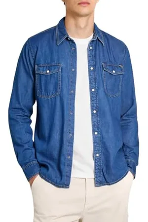 Pepe Jeans Herren Regular Shirt PM308586 Jeanshemd, , L