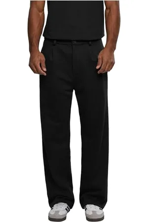 Urban classics Herren TB6261-Front Pleated Sweat Pants Hose, Black, 28