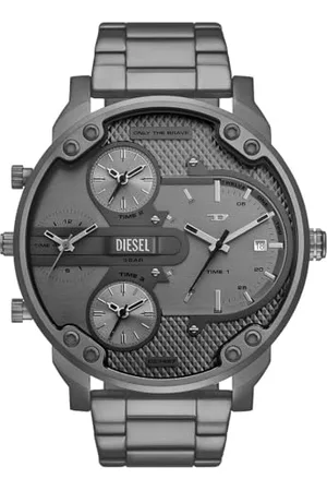 Diesel Herren Analog Quarz Uhr mit Edelstahl Armband DZ7487