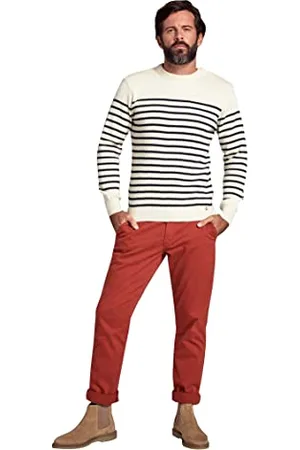 Armor.lux Herren Pull Marin Molene Héritage Homme Pullover, Mehrfarbig (395 Natur/Navi 395 Natur/Schiff), Large