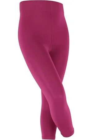 Falke Unisex Kinder Leggings Cotton Touch K Le Baumwolle einfarbig 1 Stück, Lila Fuchsia 8856, 134-146