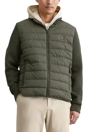 Marc O’ Polo Marc OߴPolo Herren Steppjacke mit Stoffärmeln wasserabweisend, Grün , S