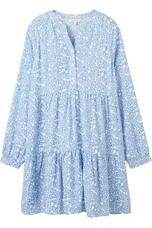 TOM TAILOR Mädchen Kinder Kleid mit Volant & Muster, , 140