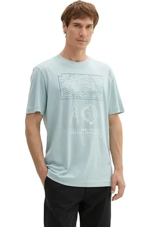 TOM TAILOR Herren T-Shirt mit Print aus Baumwolle, , XXL