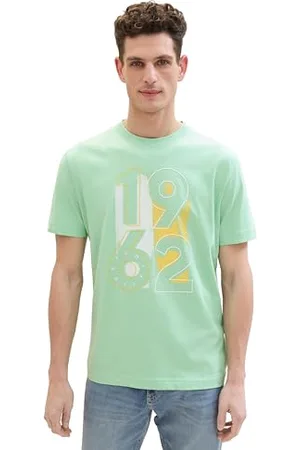 TOM TAILOR Herren Basic T-Shirt mit Print, , XL