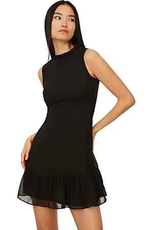 Trendyol Damen Mini A-line Regular Fit Woven Dress Kleid, , 68