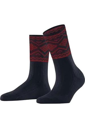 ESPRIT Damen Socken Selbu Shimmer W So Baumwolle gemustert 1 Paar, , 39-42