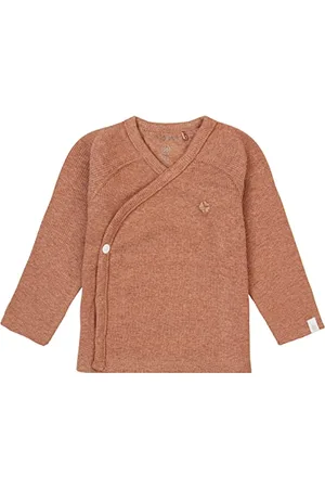 Noppies Baby Unisex Baby U Tee Overlap ls Rib Nanyuki T-Shirt, Cafe Au Lait Melange-N090, 50