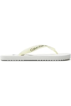 Calvin Klein Jeans Damen Flip Flops Beach Sandal Badeschuhe, (White), 40