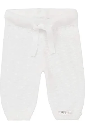 Noppies Unisex Baby U Pants Knit Reg Grover Hose, White, 62 EU