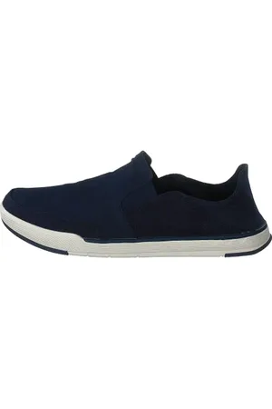 Clarks Herren Step Isle Row Slipper, Blau (Navy Canvas), 43 EU