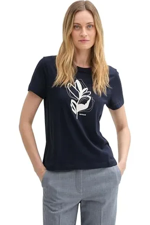 TOM TAILOR Damen T-Shirt aus Bio-Baumwolle mit Print, , M