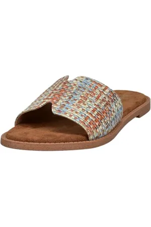 Bugatti Damen Sandaletten, Frauen Sandalen,Sommersandalen,bequem,flach,Sommerschuhe,Freizeitschuhe,offene Schuhe,Light Blue/Multicolour (4281),39 EU/EU UK