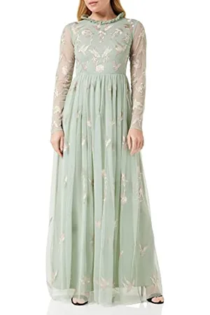 Frock and Frill Damen Blumenstickerei Kleid für besondere Anlässe, , 36