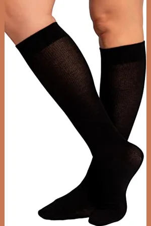 Ulla Popken Damen Kompressions-Kniestrumpf 26-9_Women, , Einheitsgröße