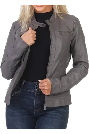 ONLY Damen Kunstlederjacke Bandit Übergangsjacke im Biker-Style 15081400 34
