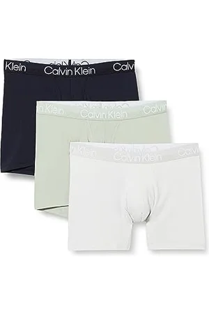 Calvin Klein Herren 3er Pack Boxer Briefs Baumwolle mit Stretch, Mehrfarbig (Galaxy Gry/Night Sky/Frosted Fern), XS